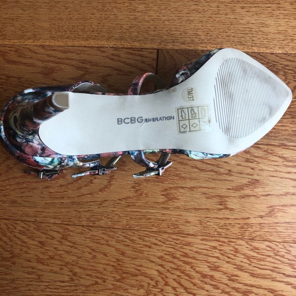 BCBGeneration Gladiator Buckle Strap Heel Shoes - Picture 14 of 16